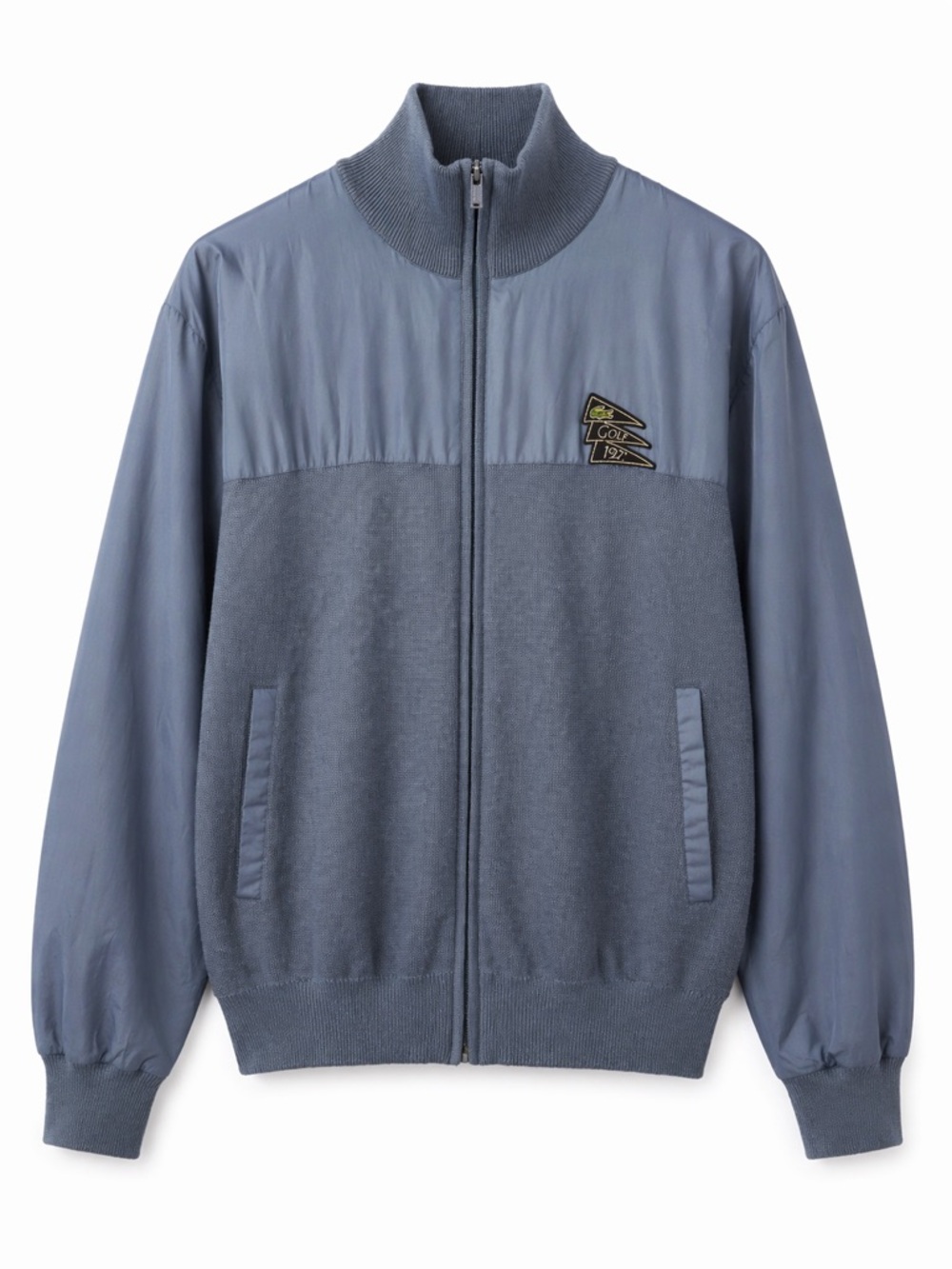 Lacoste Golf Zip Up Jacket Blue Knit Mix Men’s Size M